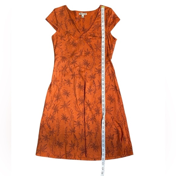 Toad & Co Tabitha Ruched line art organic cotton blend dress Size S - Picture 7 of 9